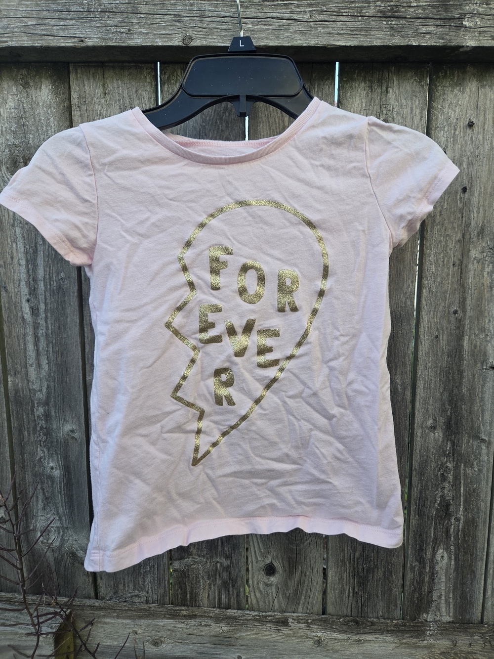 Carter's Light Pink Short Sleeve Tee with Gold Graphic